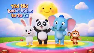 Tiki tiki boom boom | cute kids song 