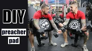 DIY preacher pad, lightweight small footprint preacher curl home gym option
