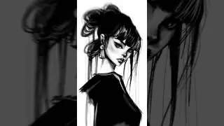 One brush, One layer challenge. 💕✨ #digitalart #sketch #drawing #art