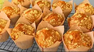 Яблочные маффины за 10 минут! Просто и очень вкусно!
