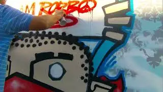 TEAM ROBBO IN LONDON WITH THE GRAFFITI KINGS CROYDON