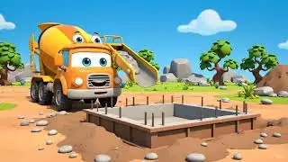 Cement truck song, Roller truck, The wheels on the bus, Excavator song #cementtruck #excavatorsong