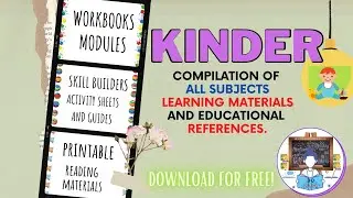 READY TO PRINT PRE-SCHOOL | KINDERGARTEN | NURSERY | LEARNING MATERIALS | REFERENCES | FREE DOWNLOAD