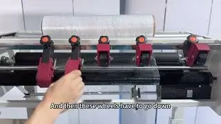 Fully automatic L-shaped sealing and cutting machine + heat shrink machine teaching video