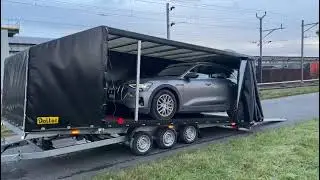 Daltec Maxi Car 35 XXL - Abkippbarer Autotransportanh&auml;nger mit Schiebeplane beidseitig