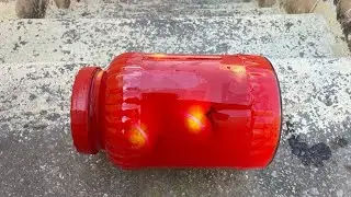Breaking rainbow glass bottles ⚠️🔥 Crushing Crunchy & Soft Things !