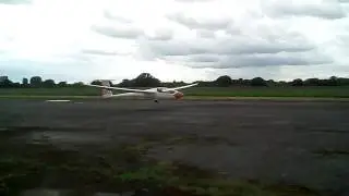 Gary's first ASW19 Landing at Burn Gliding Club