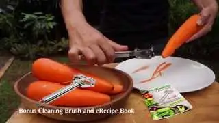 Cheftoolkits Julienne Vegetable Peeler Demo Video