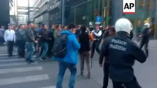 Scuffles outside Turkey embassy in Belgium