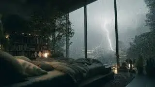 Late-Night Rain and Soft Thunder with Annie Above a Sleeping City | Calm Storm Sounds 🌧️⚡🌃