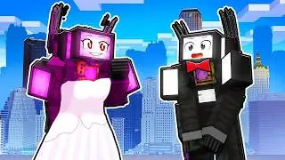CRAZY TITAN TV WOMAN wants to MARRY TITAN TV MAN In Minecraft