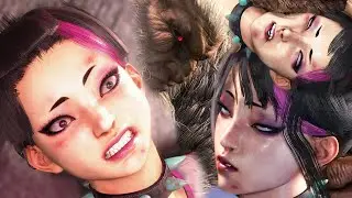 Street Fighter 6 | Juri Slow Motion Akuma super Ryona 【Free camera】