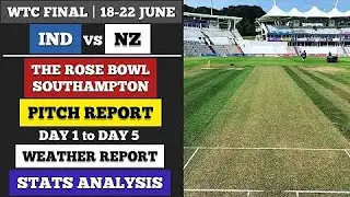India vs New Zealand - WTC Final Pitch Report | The Rose Bowl Southampton Pitch Report by EXPERTS!!!