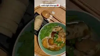 cold night food therapy #shorts #foodtherapy  #udon