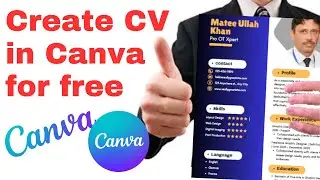 How to Create Professional Resume in Canva For Free | How to create cv in Canva | Hindi | Urdu