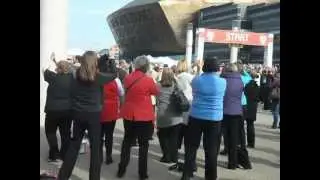 Rock Choir Flash Mob 2  Cardiff Bay