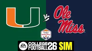 Miami vs Ole Miss - 1/8 CFP Semifinals Fiesta Bowl Sim (CFB 26)