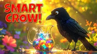 Самая умная птица на свете! 🧠🐦 | Ворон и кувшин | Моральные истории для детей