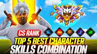 👽Immortal Level Character skill  Combination || CS RANK Top 5 Best Character Skills Combination 🔥⚡️