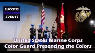 Presenting of the Colors by the US Marine Corps Color Guard