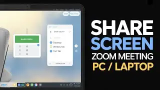 Как поделиться экраном в Zoom Meeting на ноутбуке/ПК