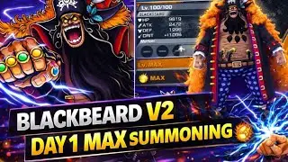 Summoning Blackbeard V2 & Maxing Him Day 1! (OPBR)