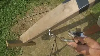 My homemade stake puller.