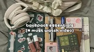 BACKPACK ESSENTIALS WATCH IT BEFORE GOING BACK TO SCHOOL(Thank me later)