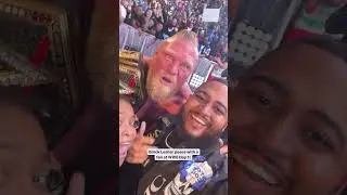 Brock Lesnar | WWE Day 1 | Brock Pose with Fan | #shorts #wwe #brocklesnar #winner