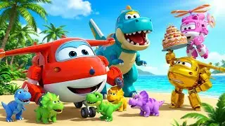 Super Wings Dino Island Grand Finale! Baby Dino Party & Ultimate Super Charge! 🎉🦖 | Kids Cartoon