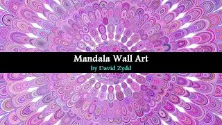 Purple Sacred Floral Circle Mandala Wall Art