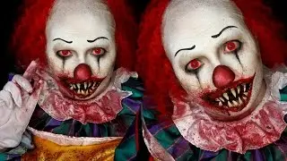 Pennywise IT Clown Halloween Costume Makeup Tutorial