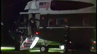 The Reagan's Arrive via Helicopter at White House after Iceland Summit on October 12, 1986