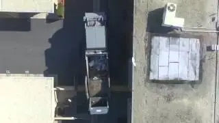 Drone flight 49, garbage truck