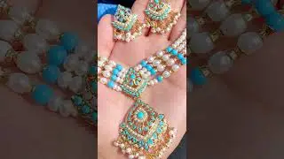 Layered Pearl And Turquoise Necklace Set | NS 141