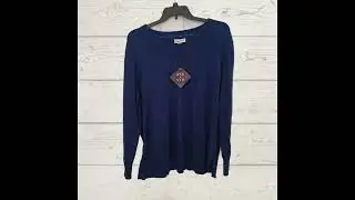 The Ava & Viv Royal Blue Long Sleeve Light Sweater Pullover