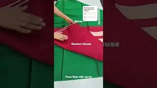 ✨ Pure Raw Silk Saree &ndash; Bottle Green with Merun Contrast & Elegant Pipeline Border ✨ #saree  #onam.