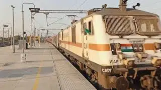 22222 Mumbai CSMT Rajdhani Express with Push Pull Locomotive skip at 130 kmph | Railway Express