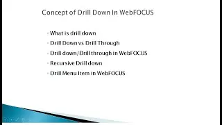 WebFOCUS Drill down report