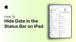 How to Hide Date in the Status Bar on iPad