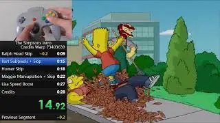 The Simpsons Intro New WR Speedrun (NEW CREDITS WARP STRAT)