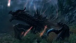 One hit killing Alduin in Skyrim!!🎯🎯