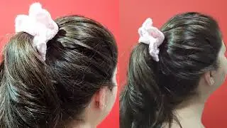Muito fácil esse amarrador de cabelo de tricô