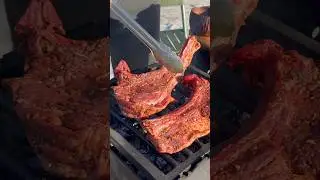 🥩 Huge Steak on the Grill in Snowy Mountains | Outdoor Winter Cooking