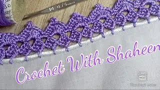 Crochet dupata lace design / Crochet tutorial #134 by @crochetwithshaheen0786
