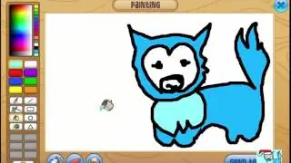 Animal Jam- Painting A New Profile Picture- Bluenosewolfy AJ