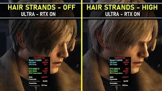 Resident Evil 4 (Remake) | Hair Strands On vs Off | RTX 3060 Ti | Framerate Comparison | 1080P-1440P