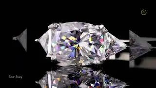 Cushion with Trillion Shape Diamond Unique Ring.#ivevar #ring #jewelry #usa