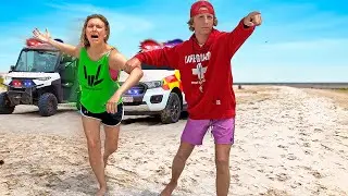 Aquapark Lifeguard KICKED ME off the BEACH...
