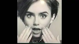 Drawing Lily Collins face